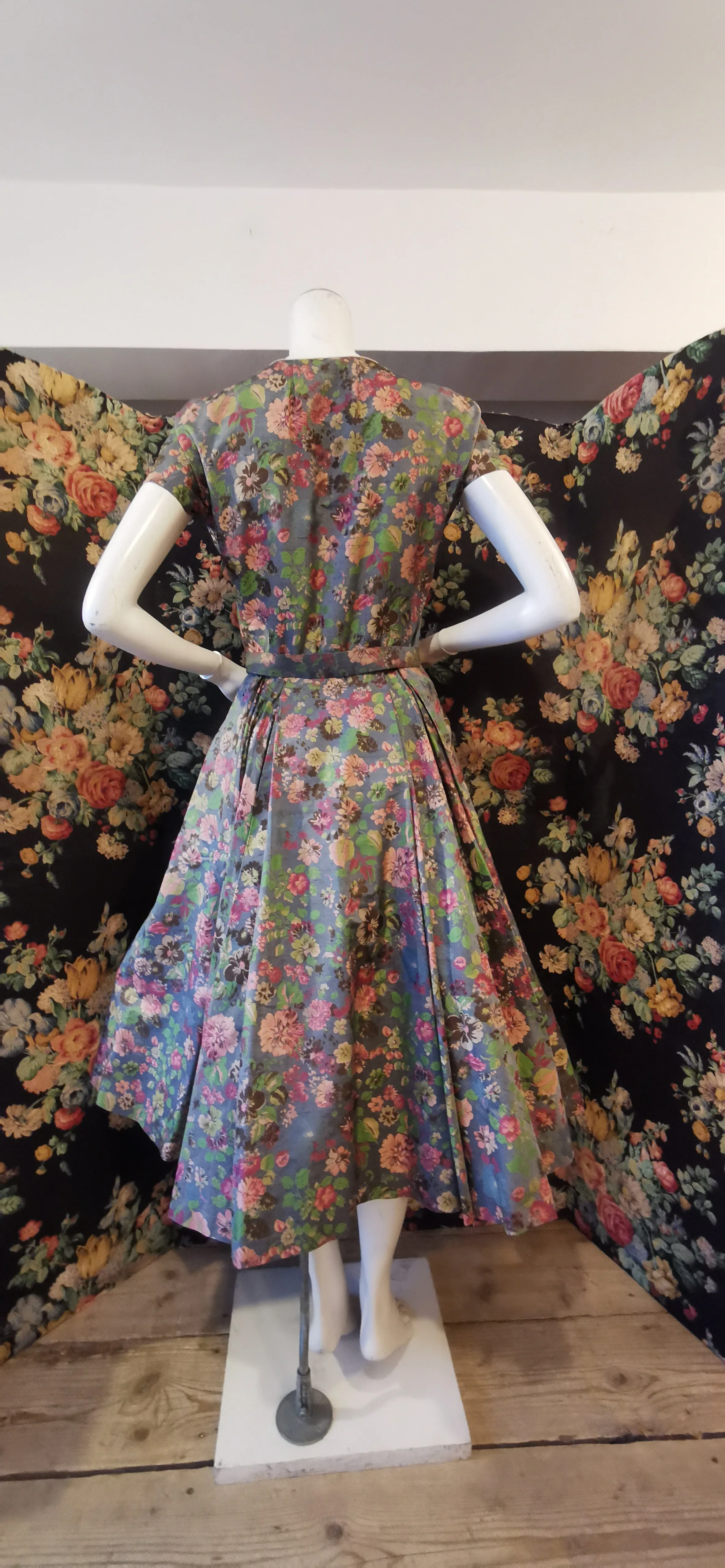 Silk floral jacket and dress