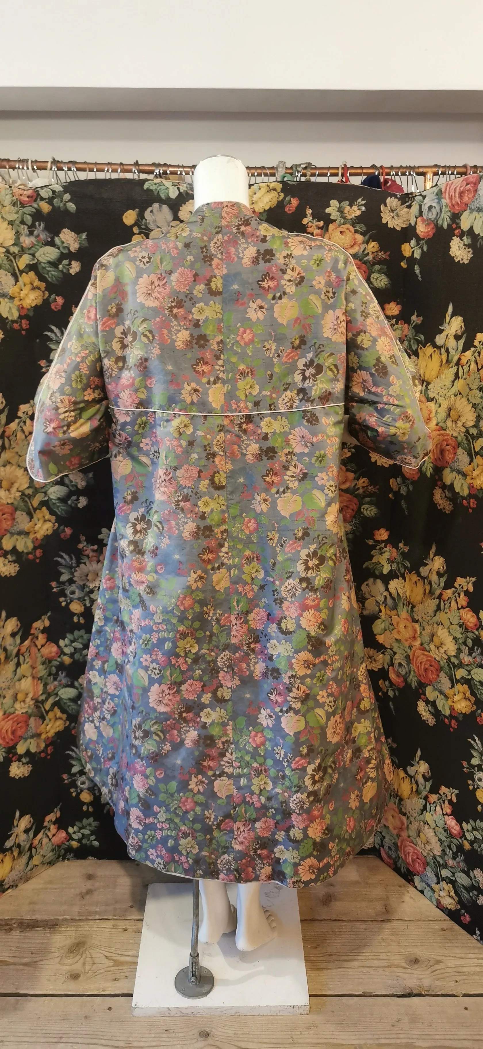 Silk floral jacket and dress