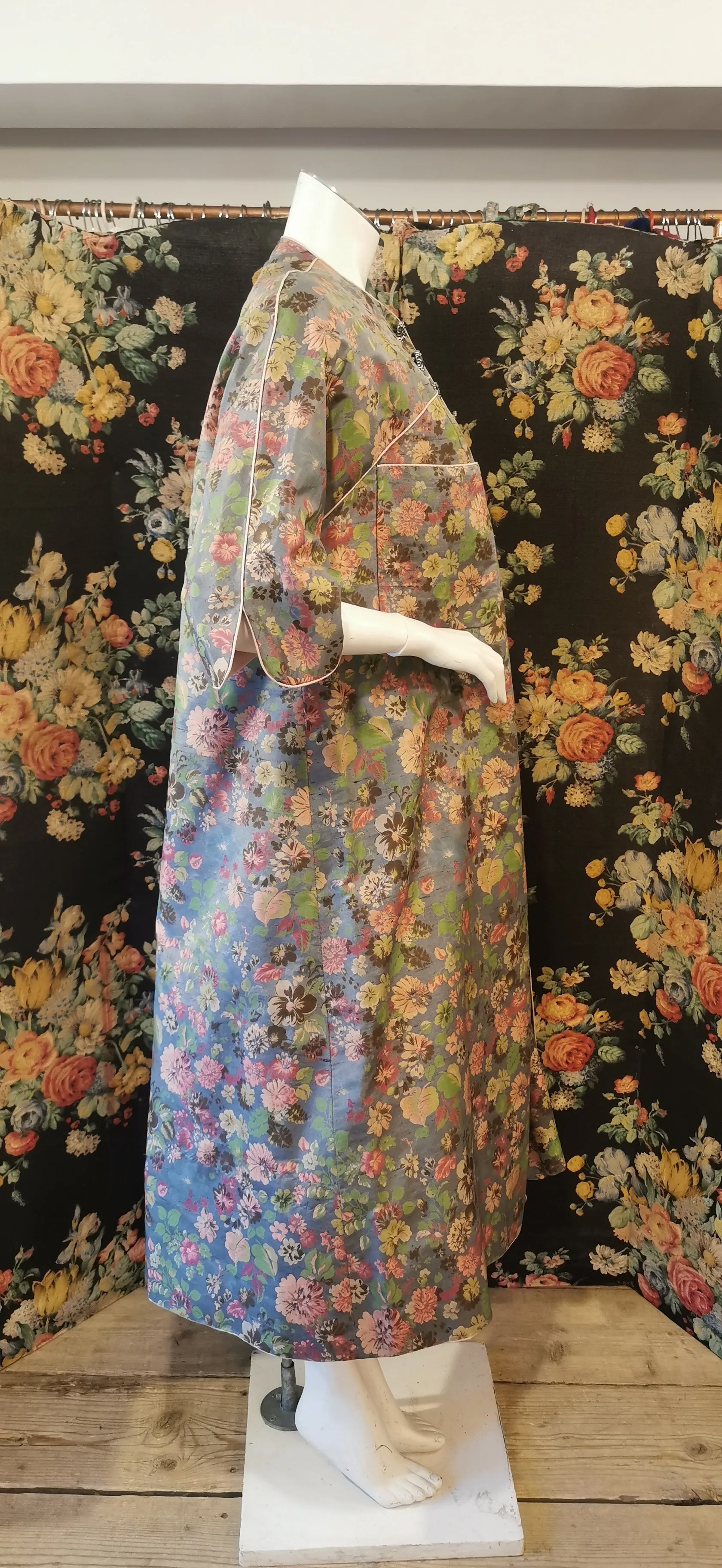 Silk floral jacket and dress
