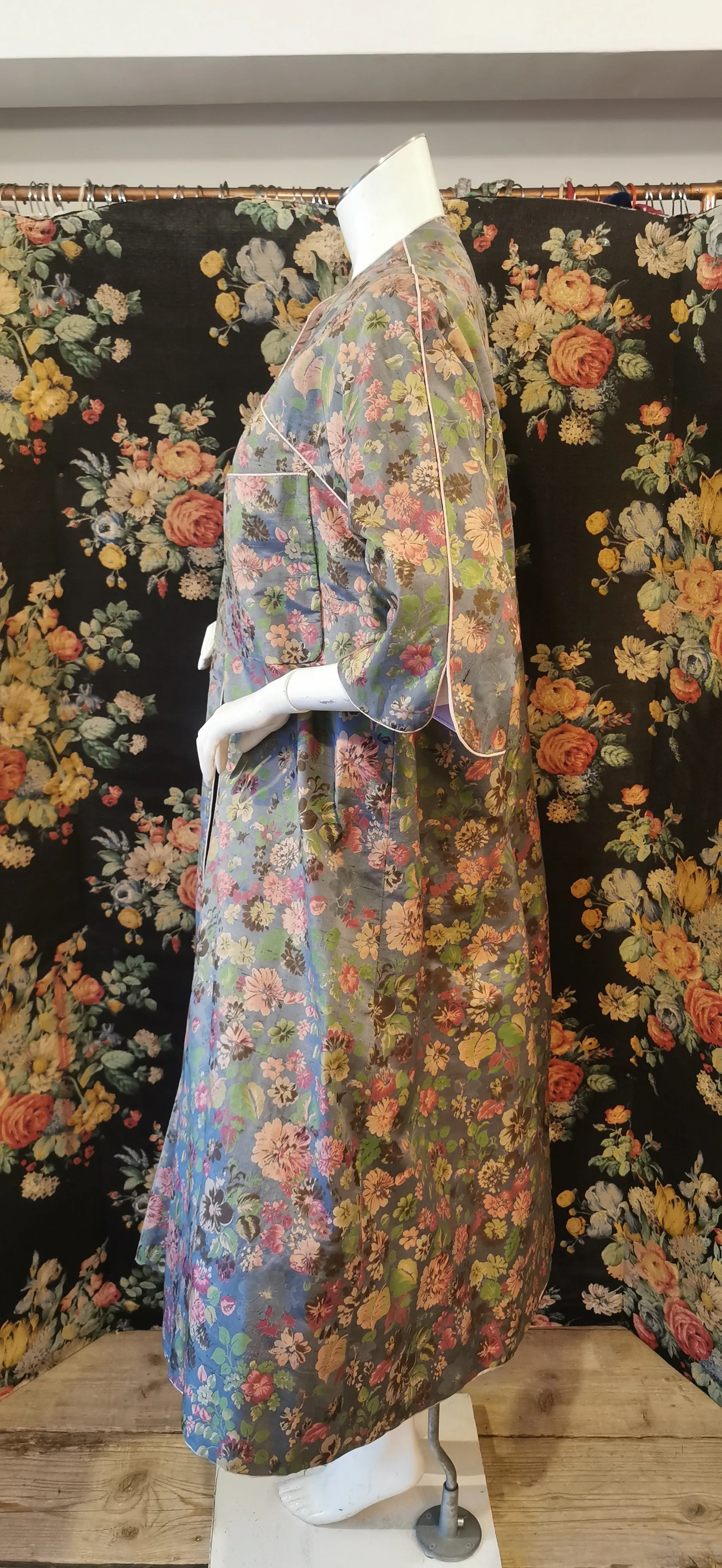 Silk floral jacket and dress