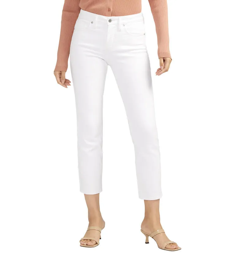 Silver Jeans Co. Isbister High Rise Straight Leg Jeans - White