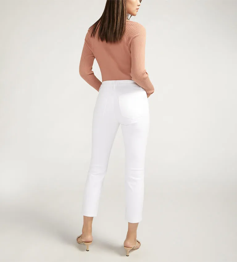 Silver Jeans Co. Isbister High Rise Straight Leg Jeans - White