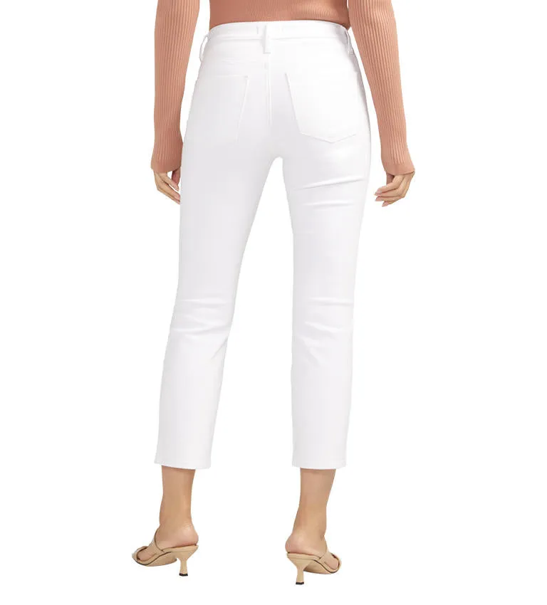 Silver Jeans Co. Isbister High Rise Straight Leg Jeans - White
