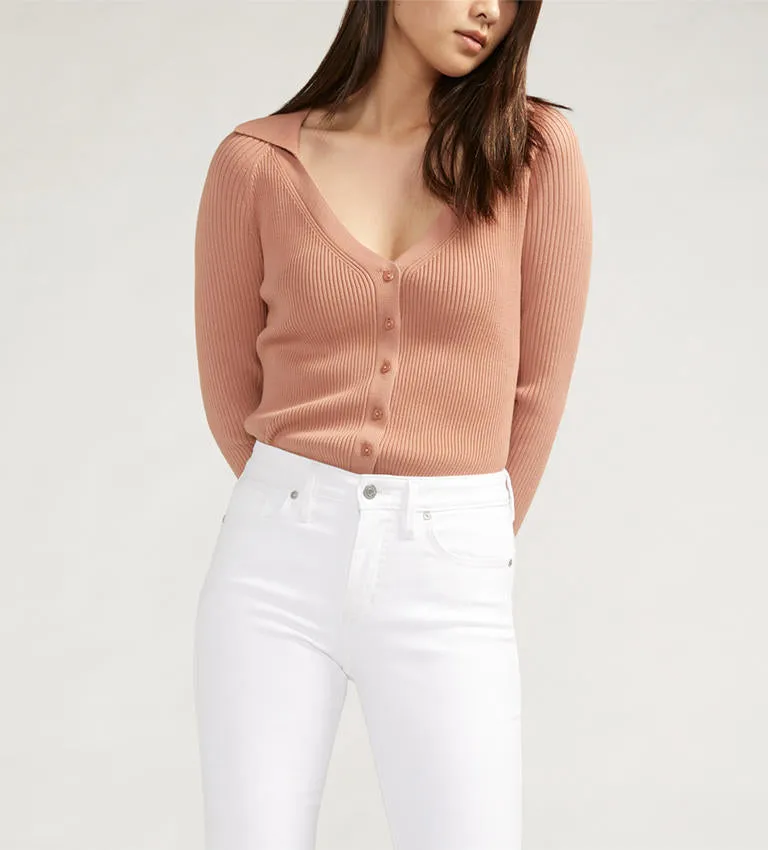 Silver Jeans Co. Isbister High Rise Straight Leg Jeans - White
