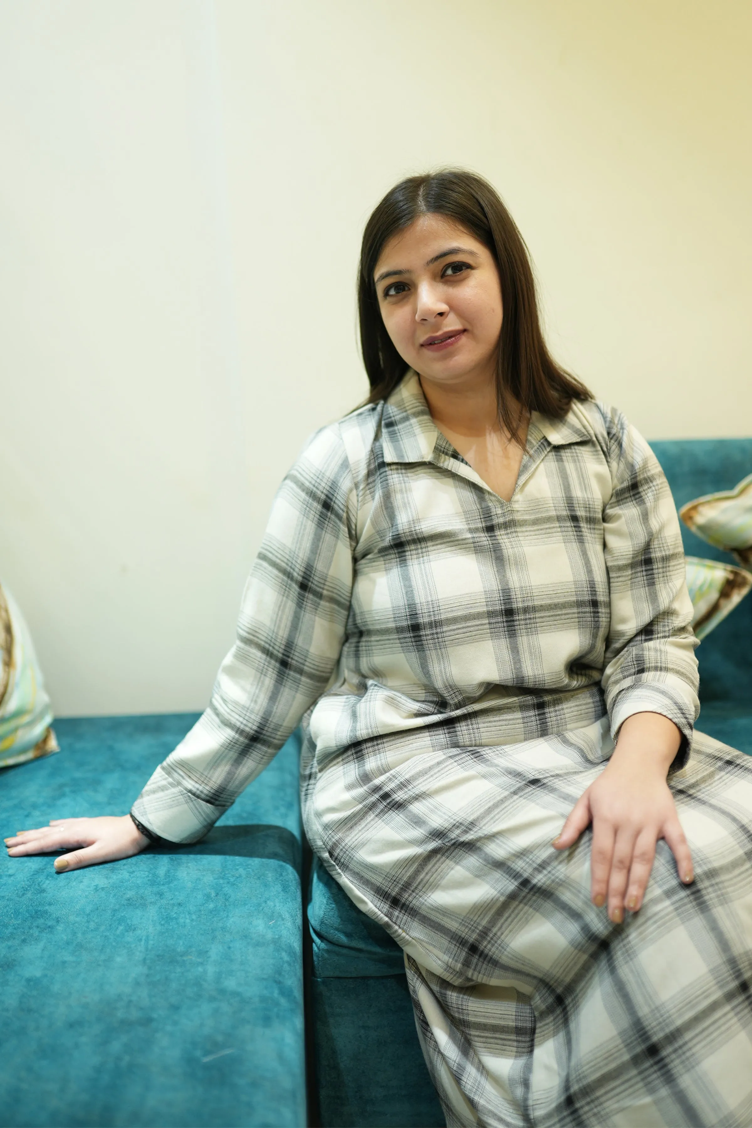 Snowy Shadow Woollen Kurta