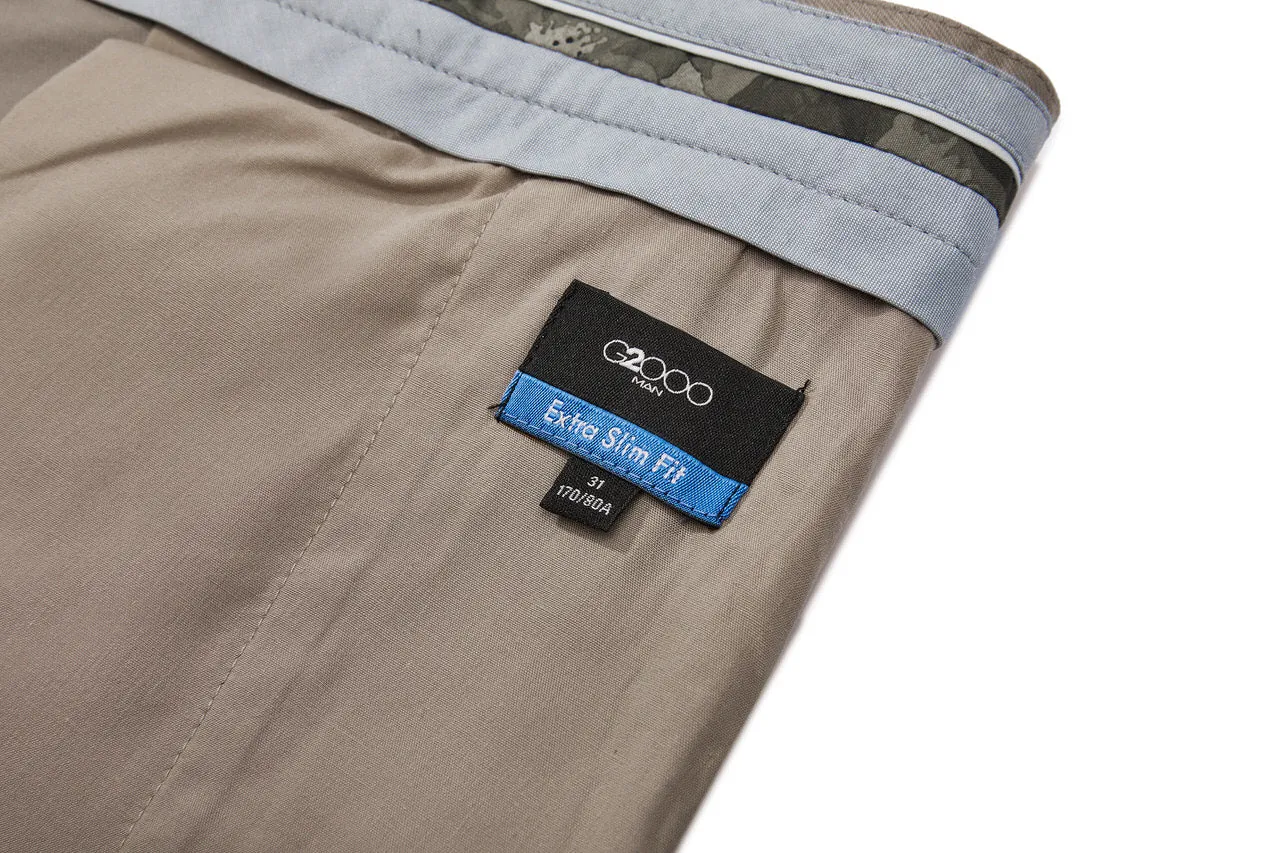 Soft Cotton Rich Stretch Casual Pants in Extra Slim Fit