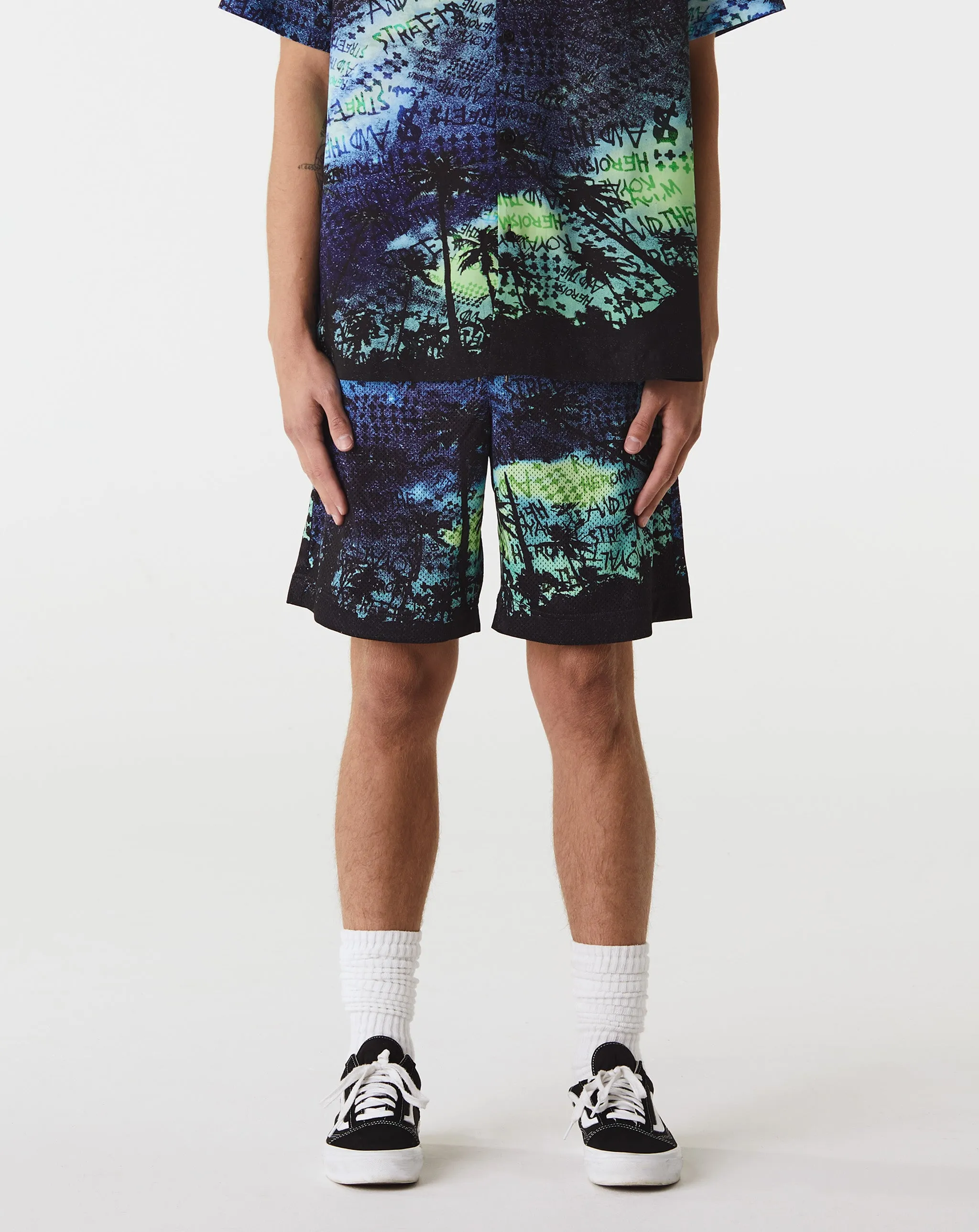 Space Palm Mesh Shorts