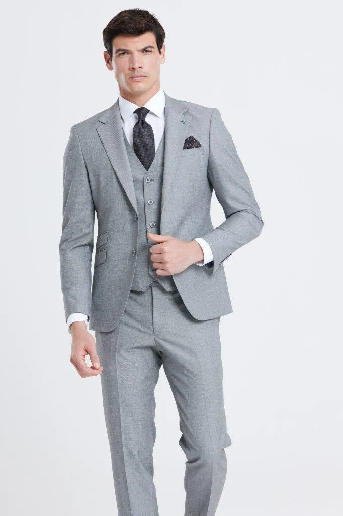 Stanley Silver Tapered Fit Trousers