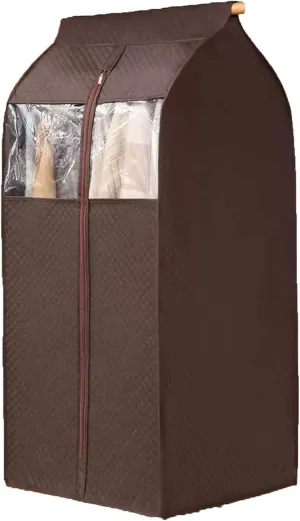Storage Bags for Clothes,Enclosed Hanging Garment Bags for Closet Storage Made of Non-woven Fabric Transparent Window Fully Enclosed Waterproof and Dustproof