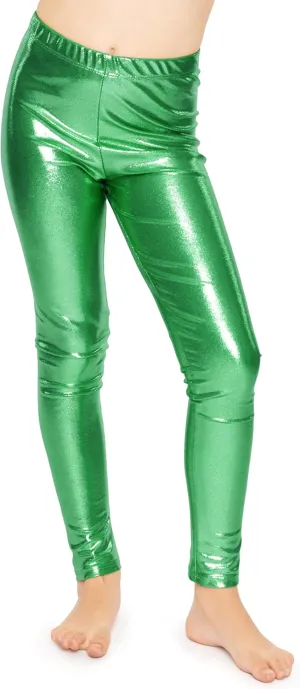 STRETCH IS COMFORT Girl's Metallic Mystique Leggings