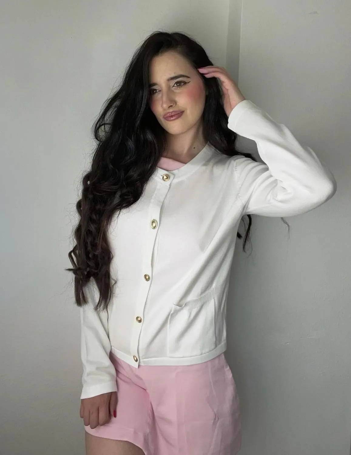 Striped Cardigan Sweater for Women Casual Lightweight Knitted Cardigans Long Sleeve Button Down Pocket Cardigan Top