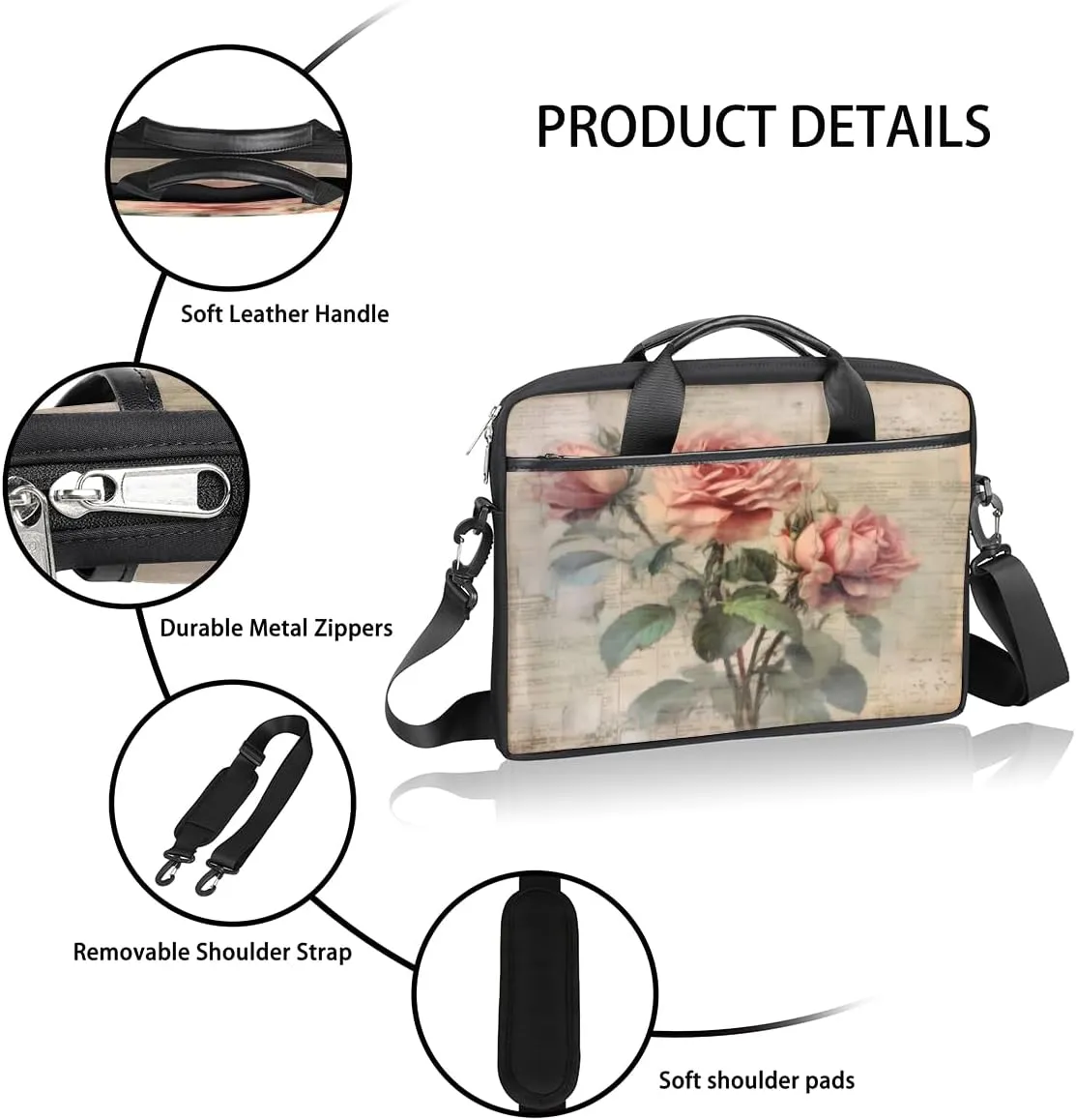 Summer Fun Style Laptop Shoulder Bag for Tablet Computer Notebook Sleeve Messenger Carrying Case Briefcase Tote