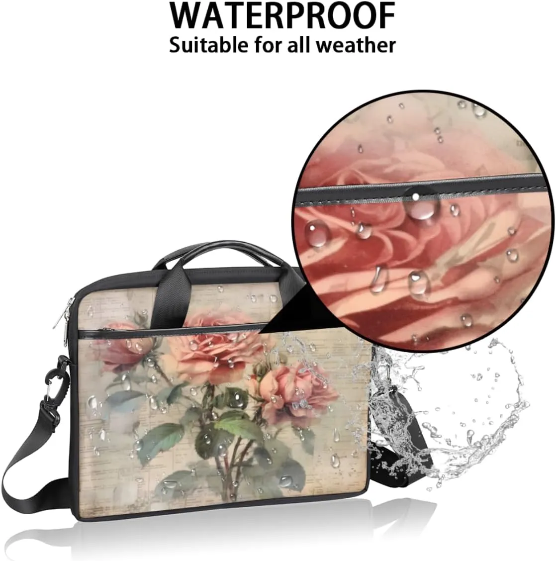 Summer Fun Style Laptop Shoulder Bag for Tablet Computer Notebook Sleeve Messenger Carrying Case Briefcase Tote
