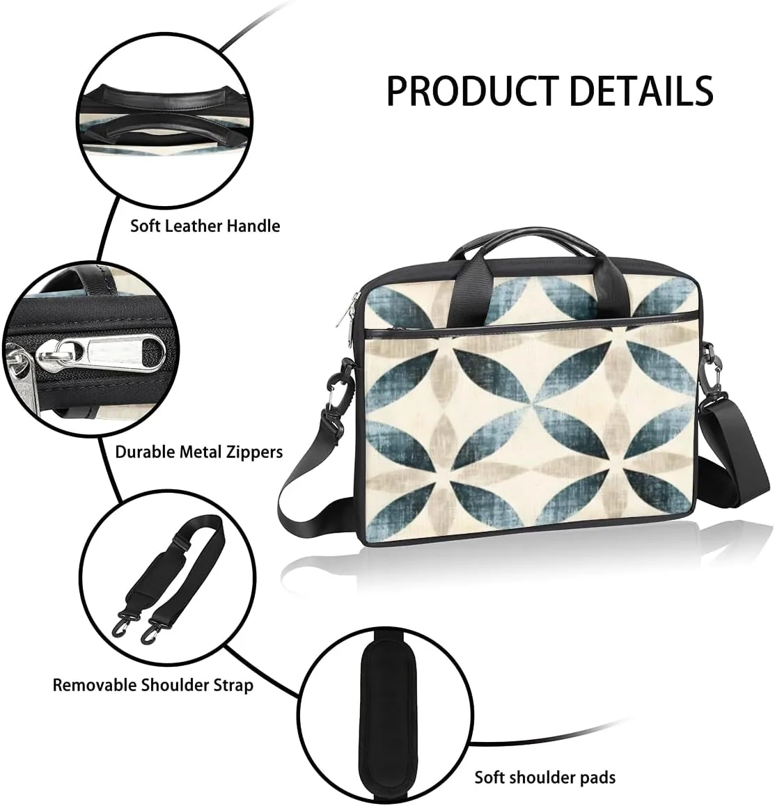 Summer Fun Style Laptop Shoulder Bag for Tablet Computer Notebook Sleeve Messenger Carrying Case Briefcase Tote