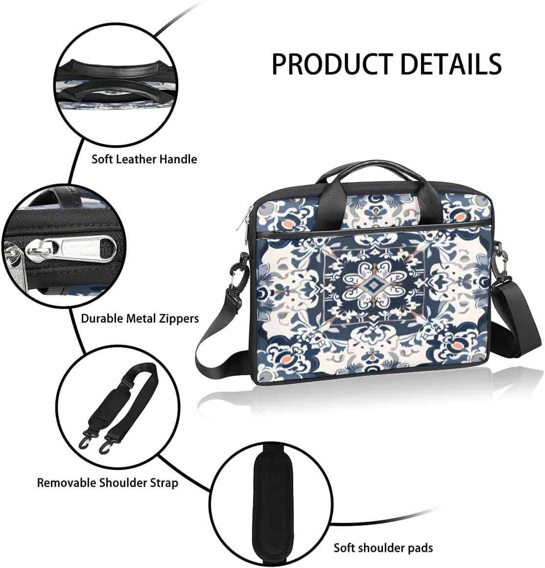 Summer Fun Style Laptop Shoulder Bag for Tablet Computer Notebook Sleeve Messenger Carrying Case Briefcase Tote