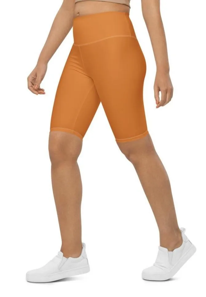 Tangerine Orange Biker Shorts
