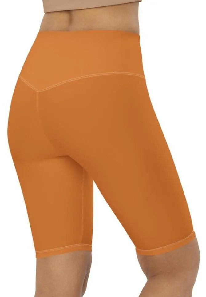 Tangerine Orange Biker Shorts