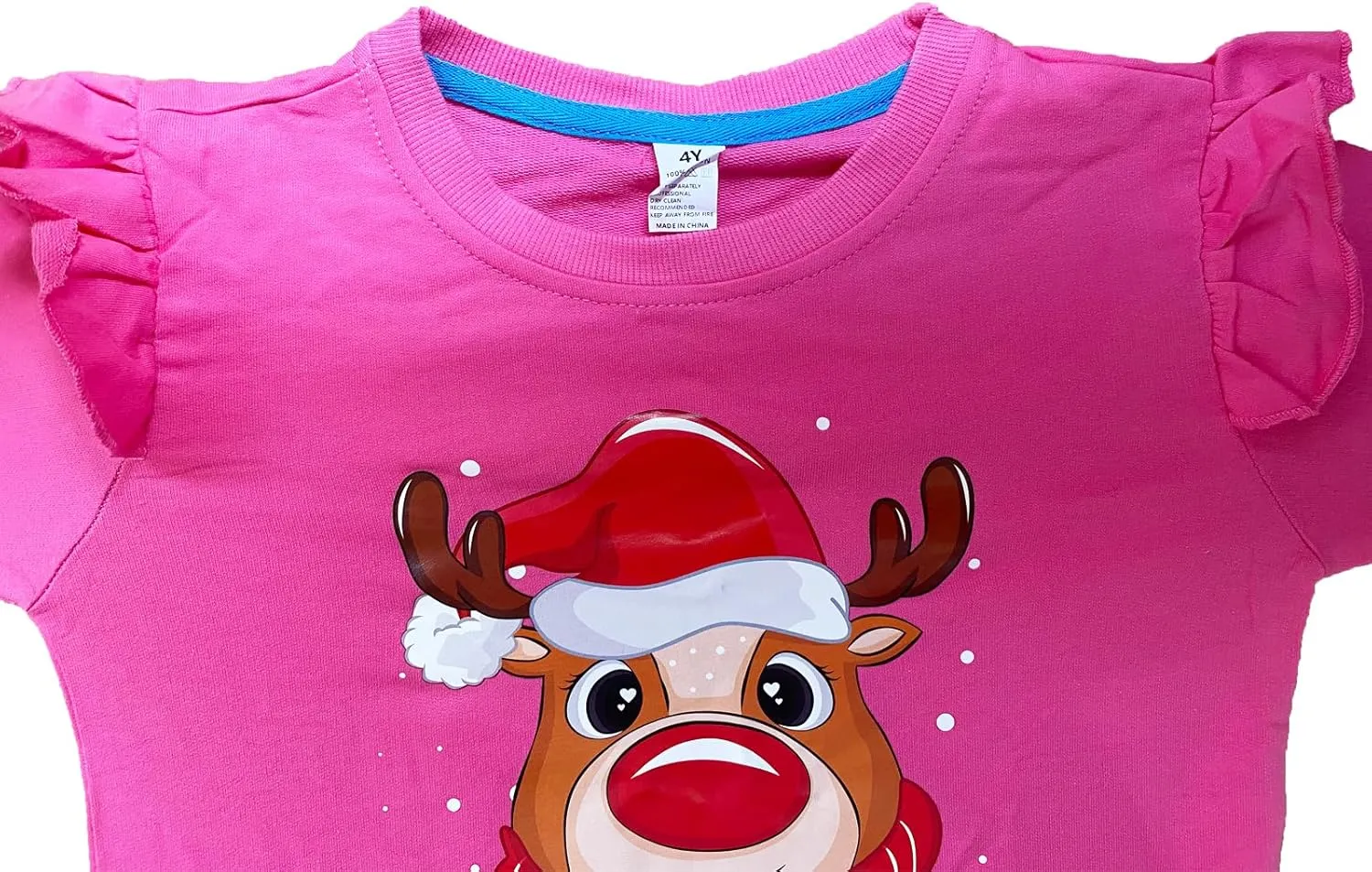 Toddler Girls Christmas Sweatshirt Kids Santa Claus Elk Bear Shirt Xmas Cotton Long Sleeve Tops for 1-7T