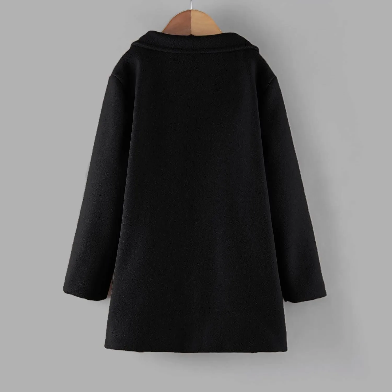 Toddler Kids Fall Winter Jackets Girls Woolen Double-Breasted Trench Coat Lapel Baby Girls Trench  Coat