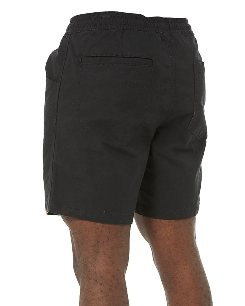 Tradies Caliper Elastic Waist Work Short Value Pack - Black