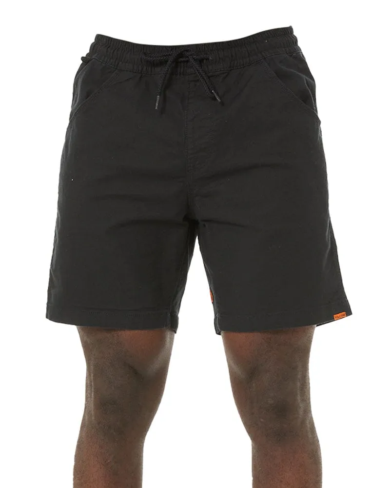 Tradies Caliper Elastic Waist Work Short Value Pack - Black