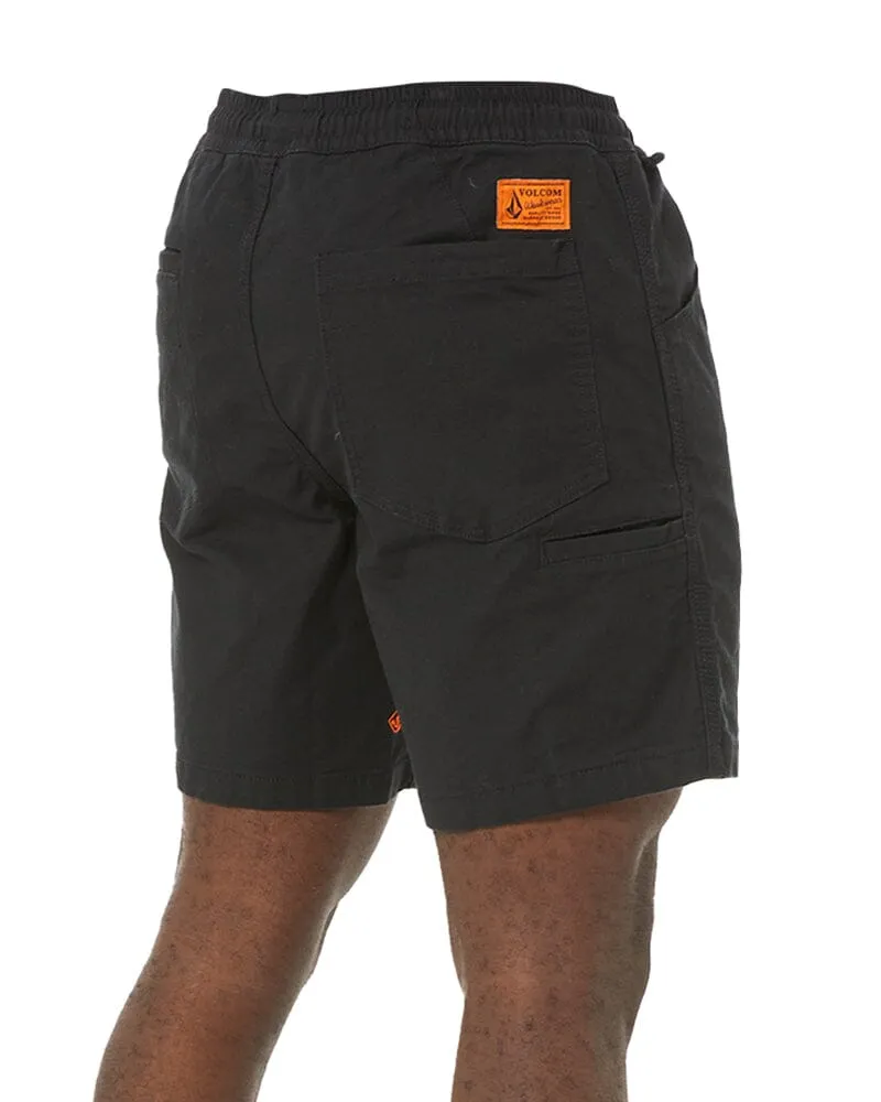 Tradies Caliper Elastic Waist Work Short Value Pack - Black
