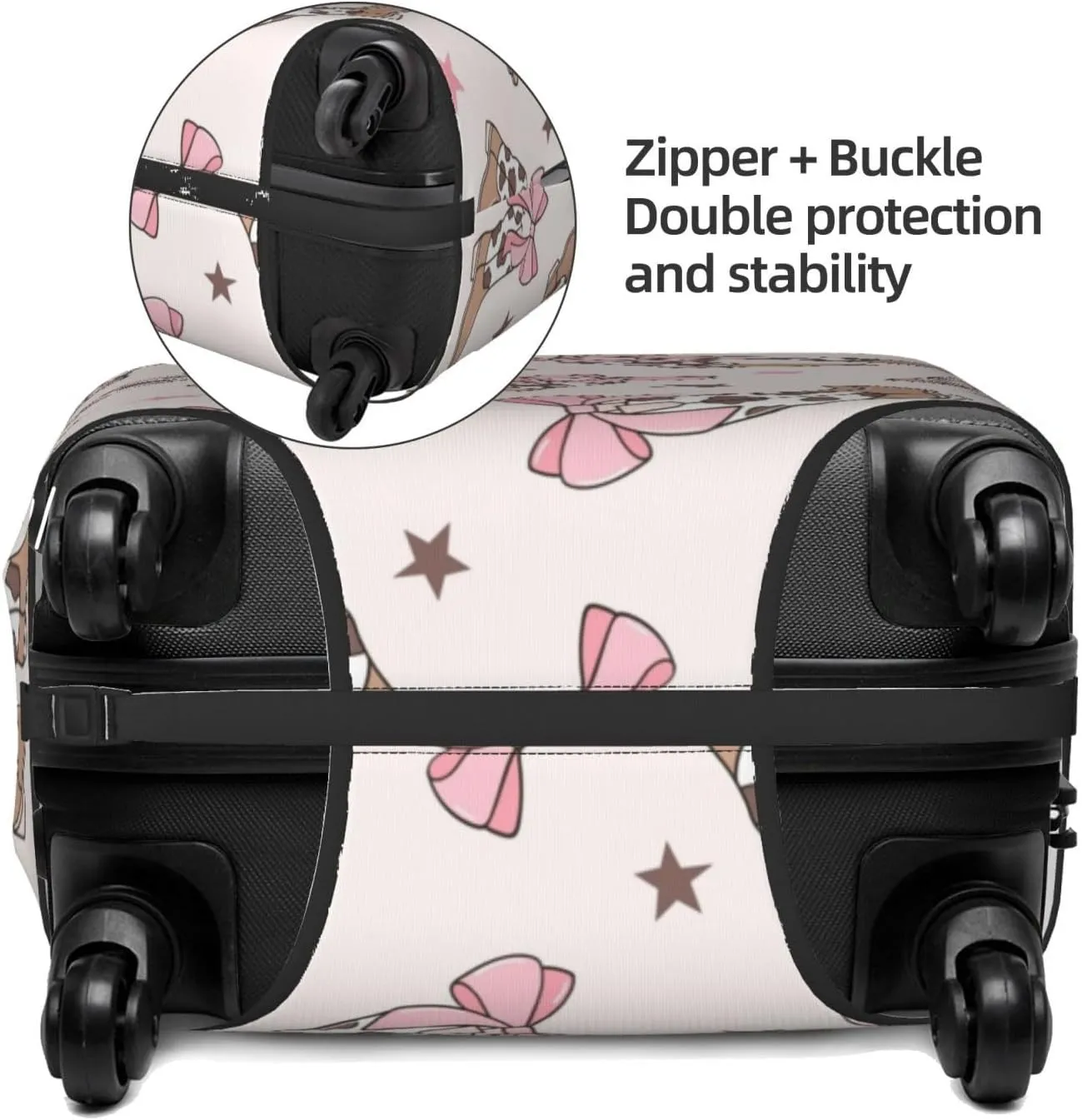 Travel Luggage Cover,Bows Cowgirl Boots Suitcase Protector Protector Spandex Anti-Scratch Washable, Suitcase Cover For Wheeled Suitcase Kid Adult Travel Baggage Accessories,X-Large