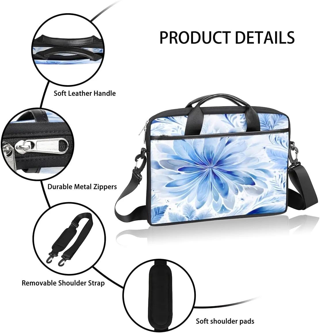 Tree Fun Design Laptop Shoulder Bag for Tablet Computer Notebook Sleeve Messenger Carrying Case Briefcase Tote