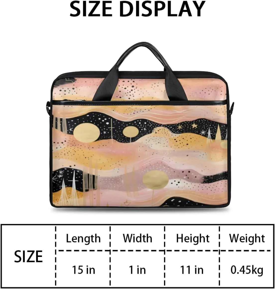 Tree Fun Design Laptop Shoulder Bag for Tablet Computer Notebook Sleeve Messenger Carrying Case Briefcase Tote