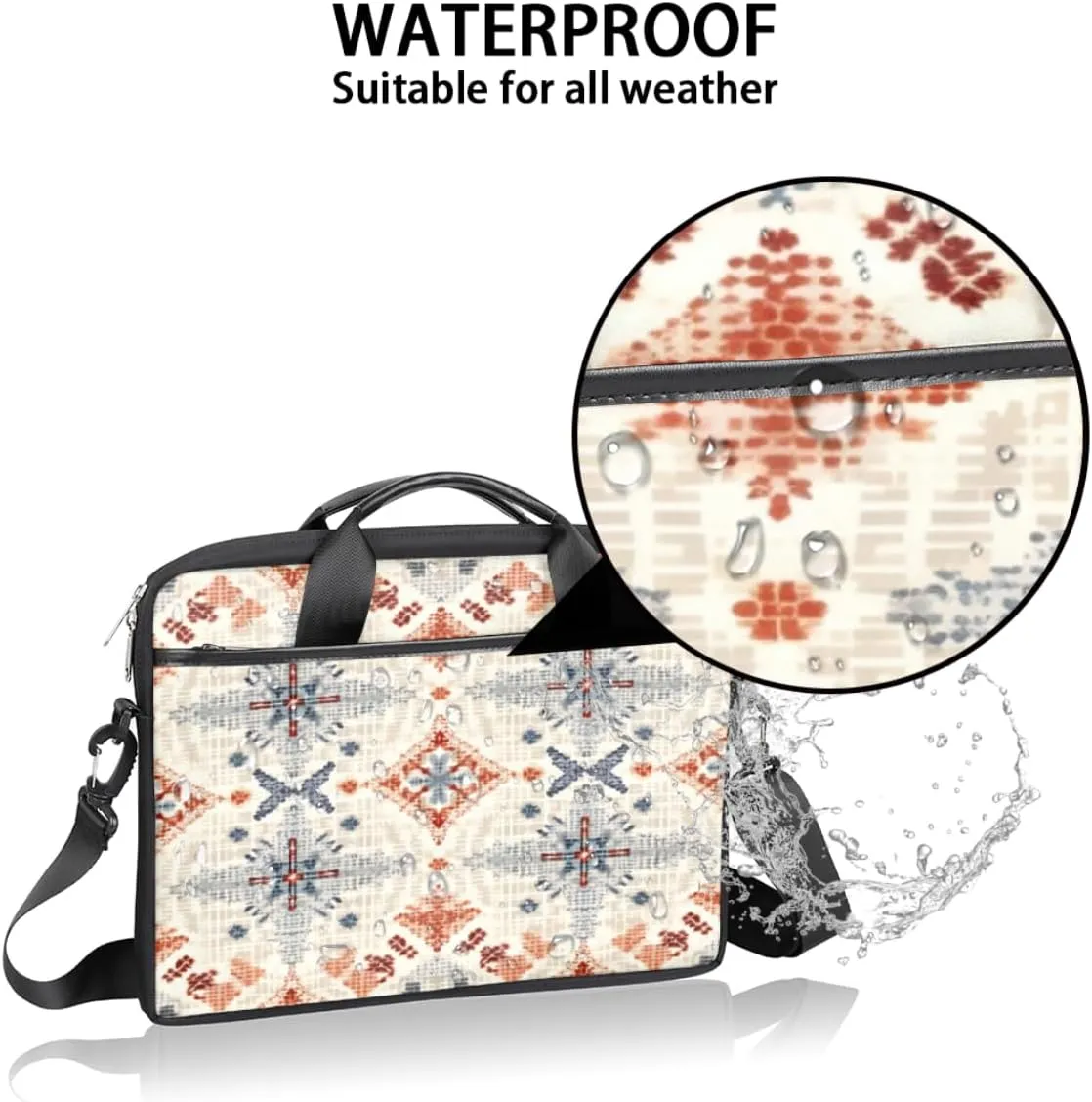 Tree Fun Design Laptop Shoulder Bag for Tablet Computer Notebook Sleeve Messenger Carrying Case Briefcase Tote