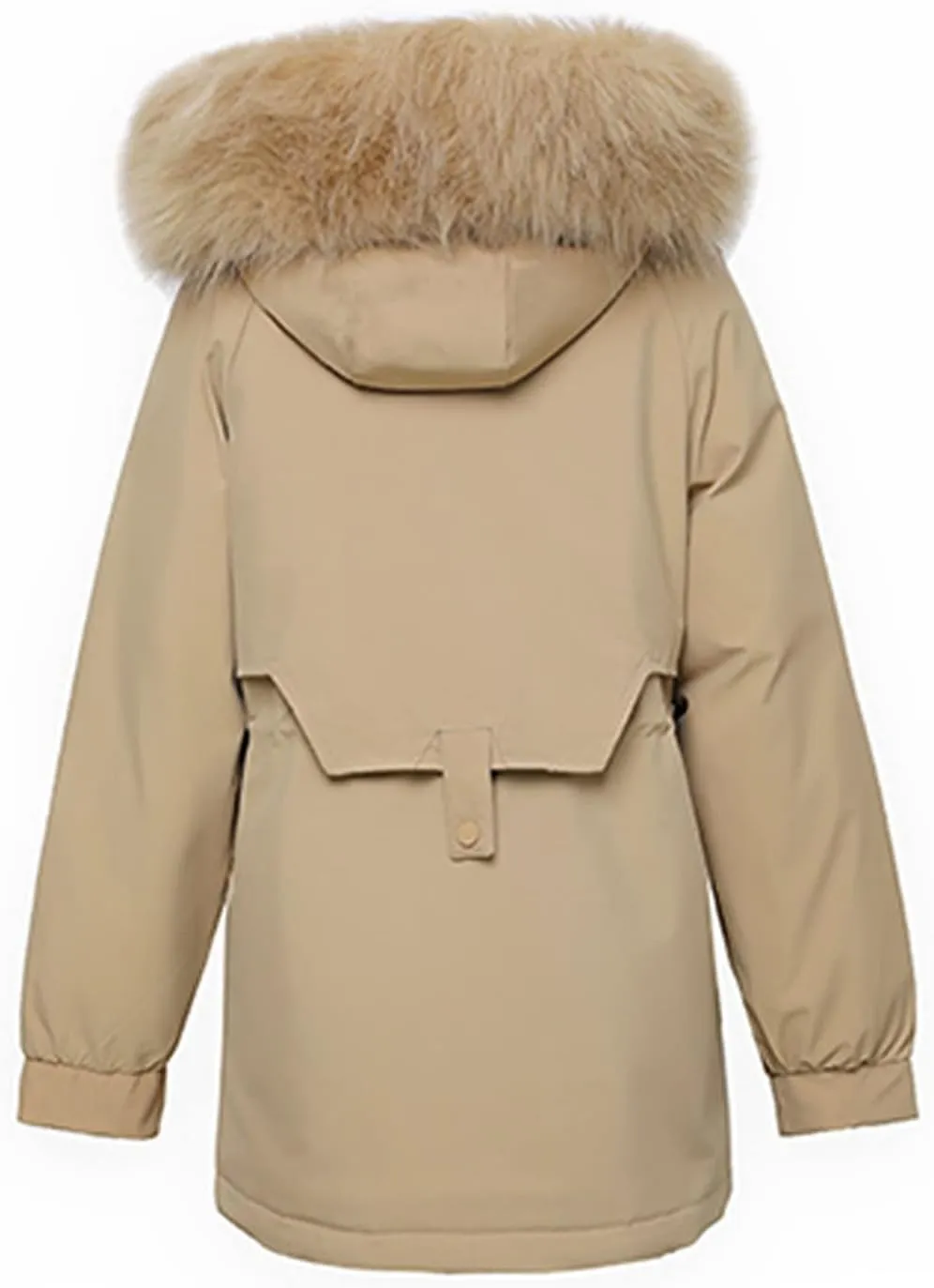 tuduoms Women's Thickened Parka Winter Coat Long Cotton Padded Jacket Full Zip Warm Outwear Lightweight Military Anorak