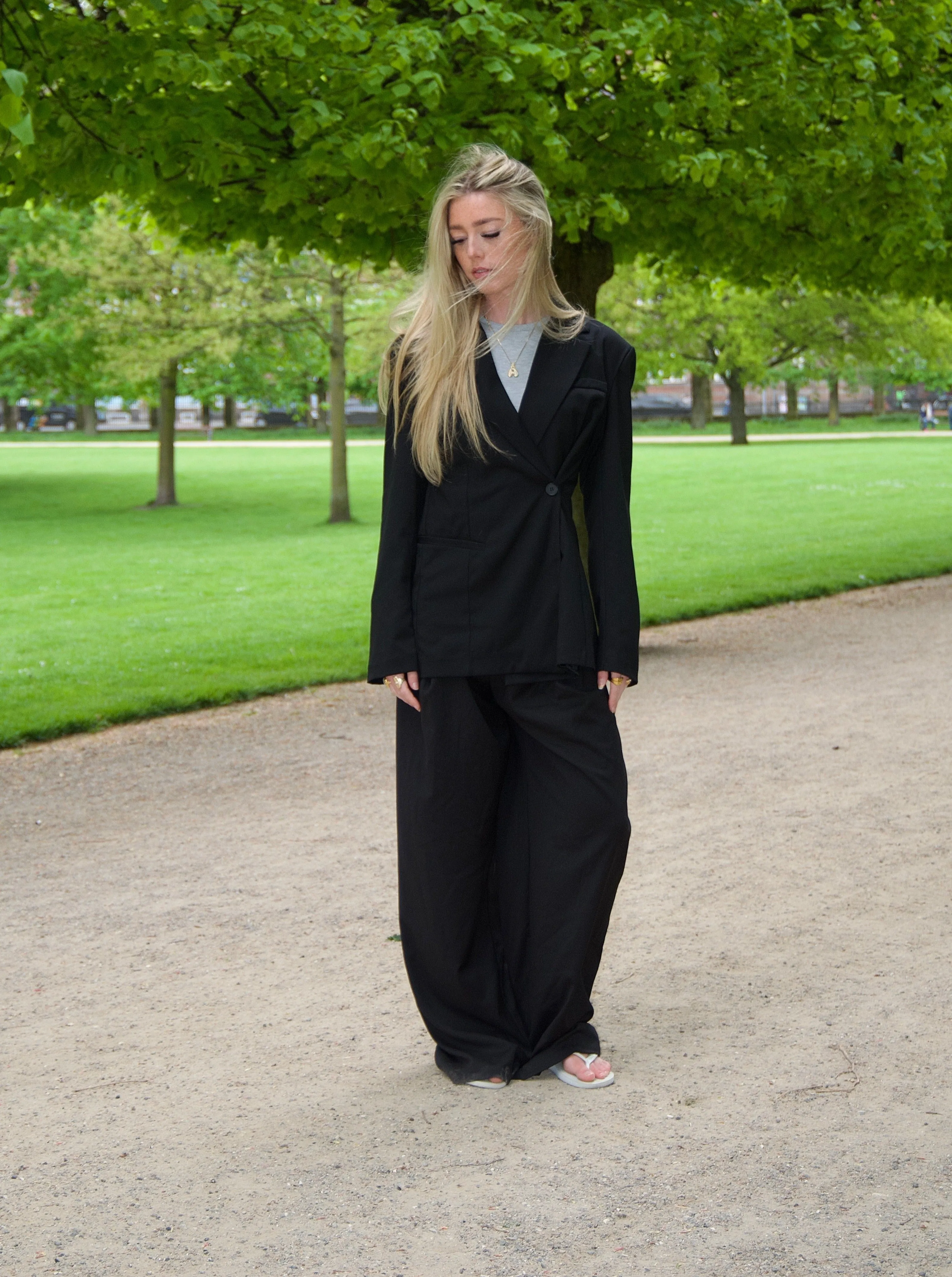 Vibe oversized suit pants - Black