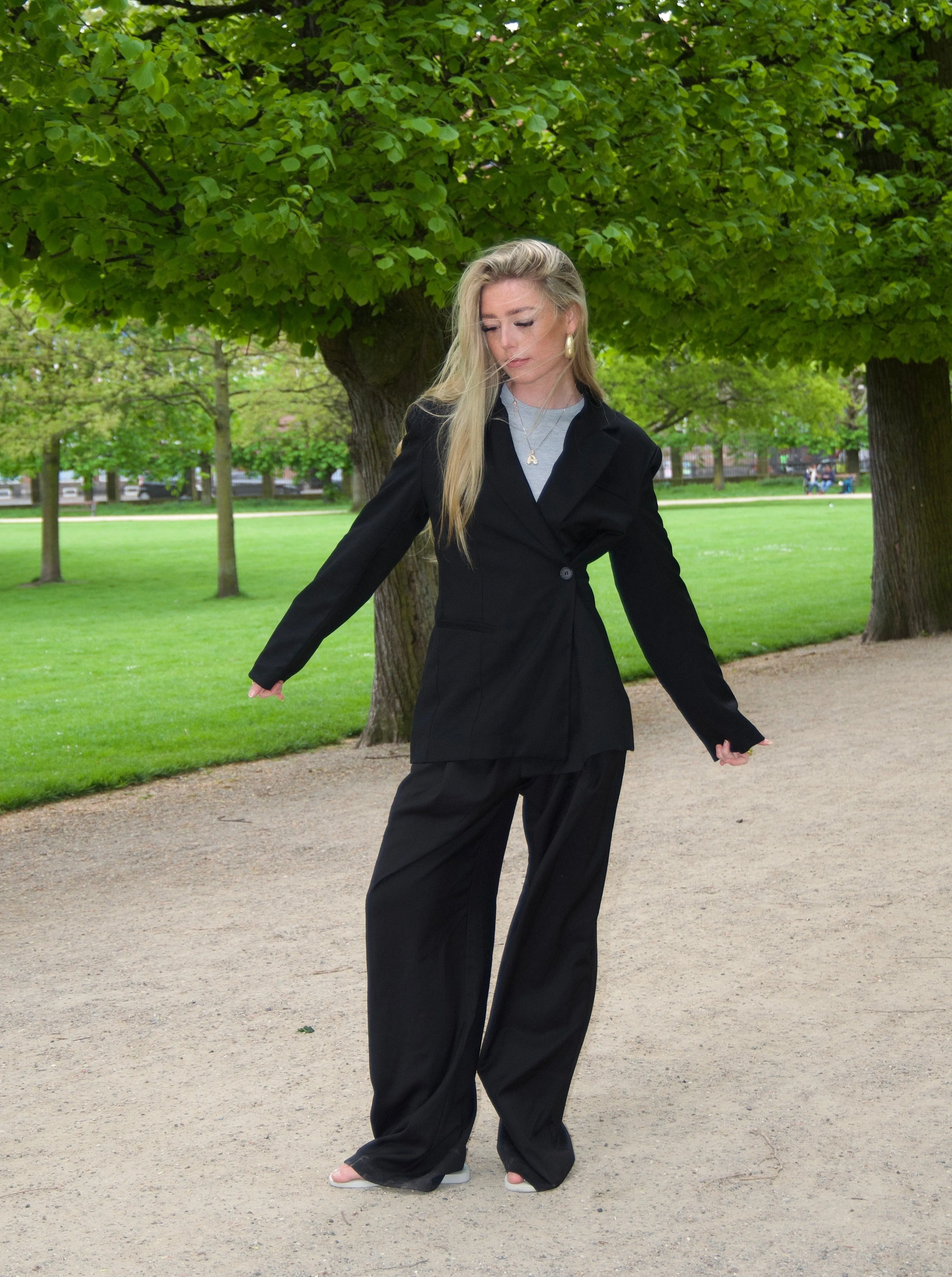 Vibe oversized suit pants - Black