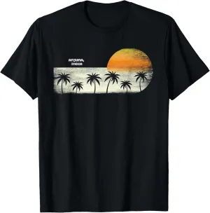 Vintage Anjuna Ocean Sunset and Palm Trees T-Shirt