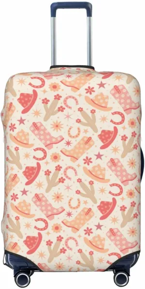 VOSERY Luggage Cover Protector Suitcase Cover - Cowgirl Boots 4 High Elasticity Suitcase Cover for Luggage