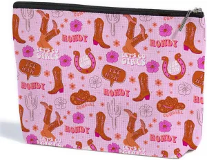 Western Makeup Bag Western Gifts for Women Western Stuff Cowgirl Gifts Country Gifts Vintage Cosmetic Bag Zipper Pouch for Mothers Day Graduation Birthday-Boots-Purple3