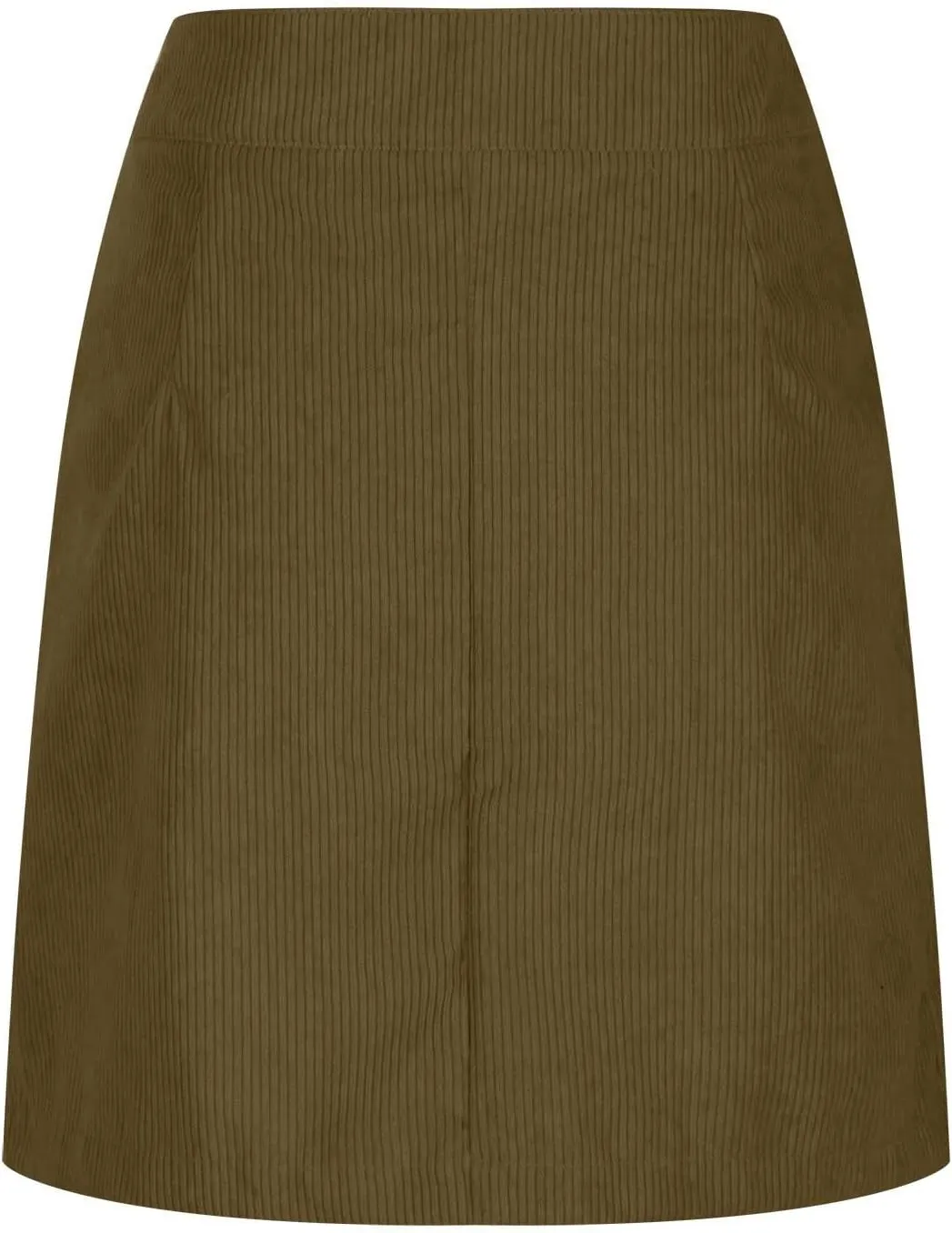 Women Corduroy Skirt Suede Pencil Skirts Office High Waist Button Bodycon Dress Knee Length Summer Elegant Dresses
