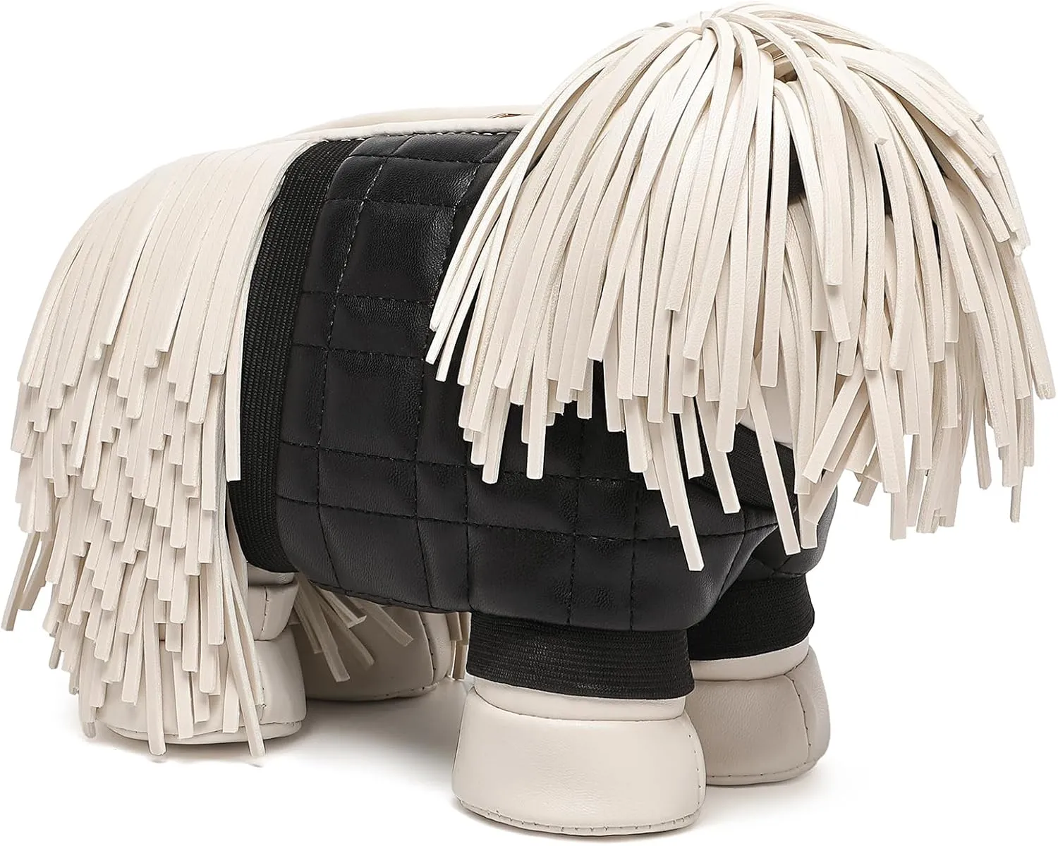 Women Fun Dog Shaped Crossbody Shoulder Bag Handbag PU Leather Unique Novelty Dog Shaped Purse