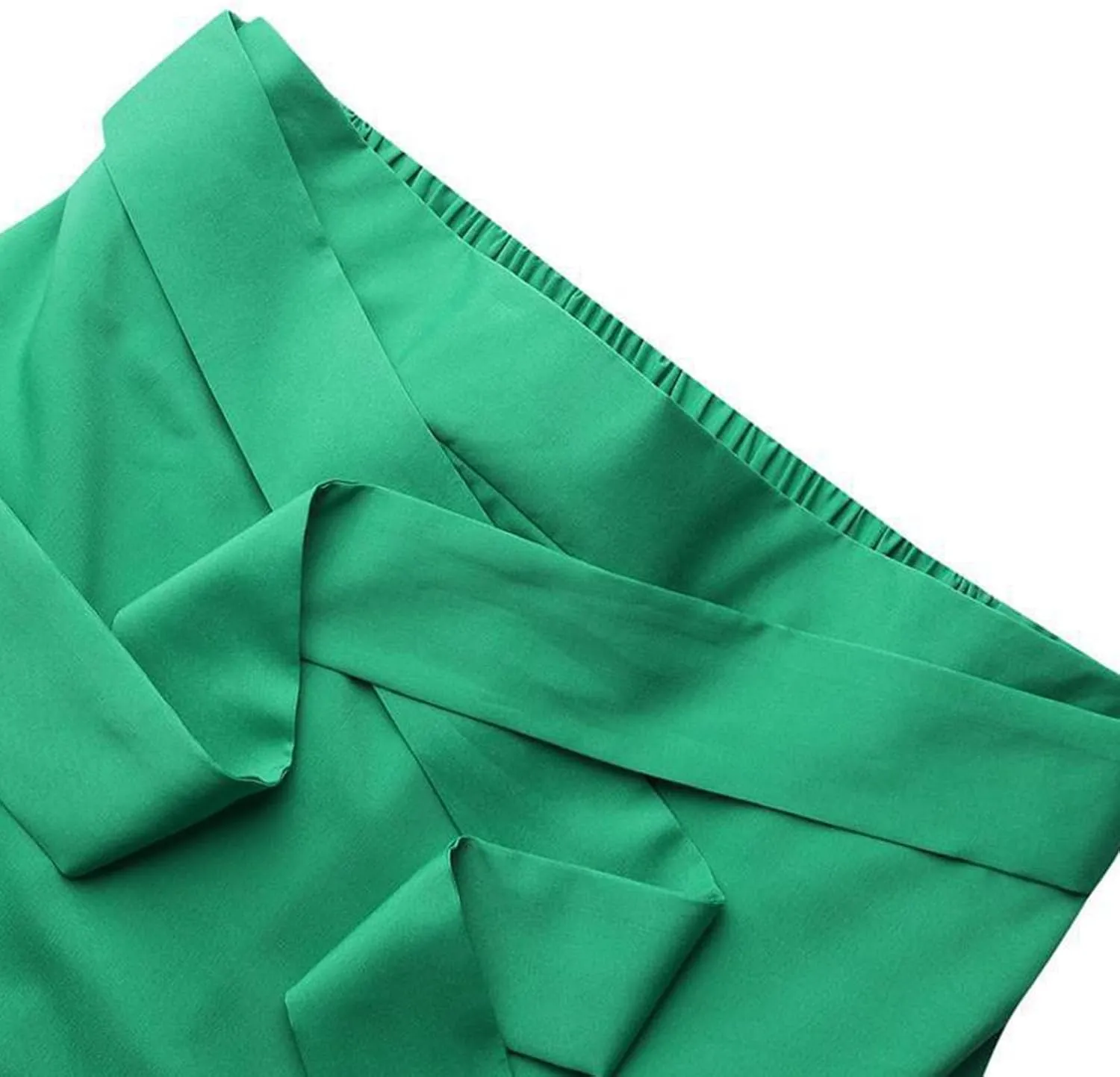 Women Irregular Ruffle Skirts Solid Work Outfits Elegant Slit Maxi Skirt High Waist Belt Flowy Skirts Trendy Clothes