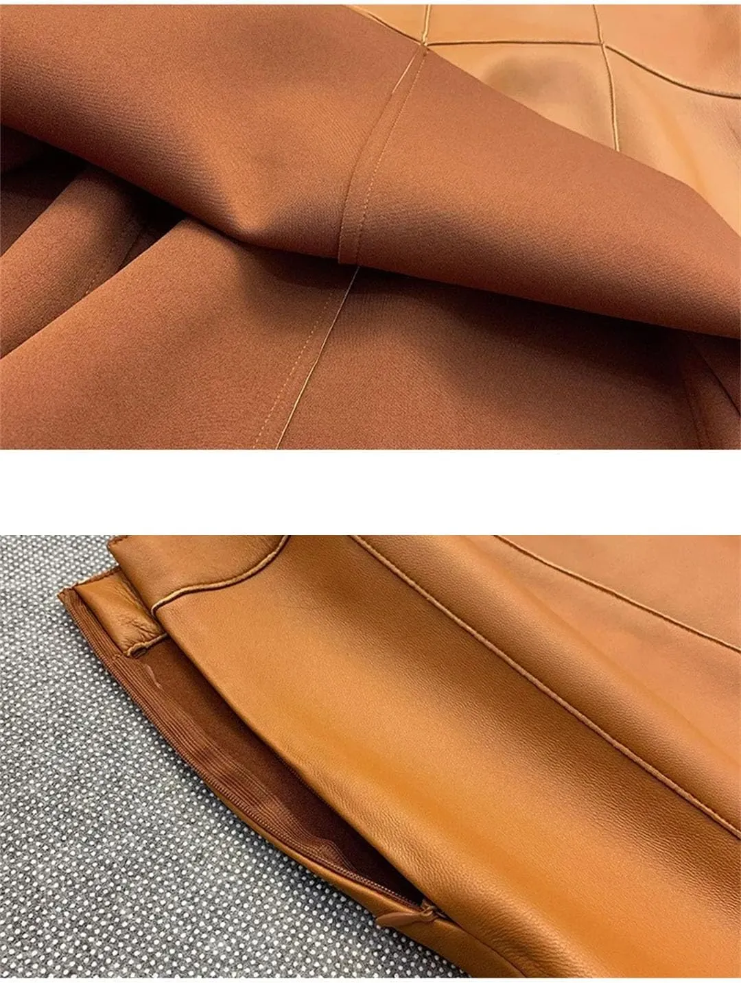 Women Leather Mermaid Midi Skirt High Waist Skinny HIPS Leather Skirt Solid Sexy Bodycon Wrap Skirt