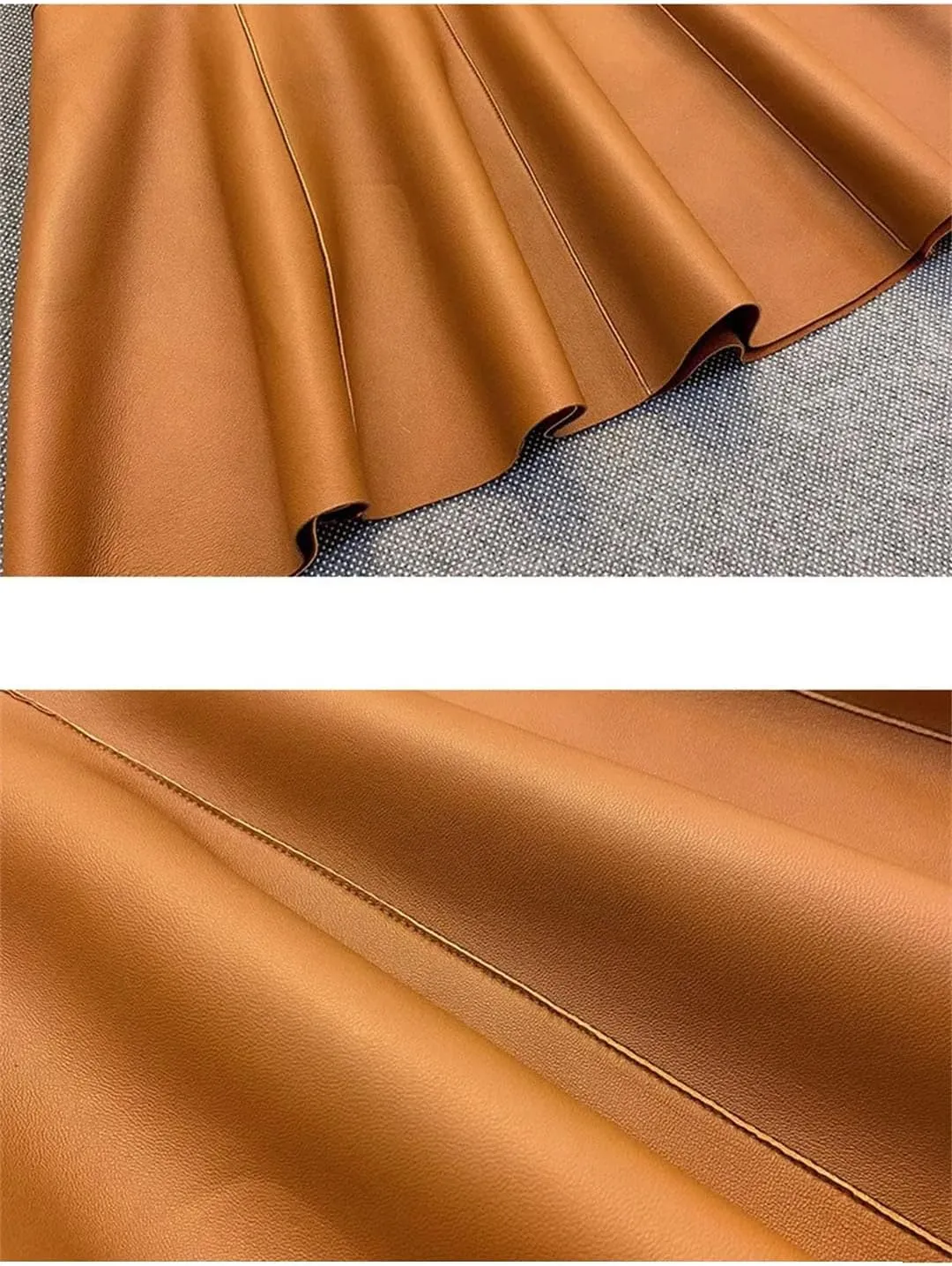 Women Leather Mermaid Midi Skirt High Waist Skinny HIPS Leather Skirt Solid Sexy Bodycon Wrap Skirt