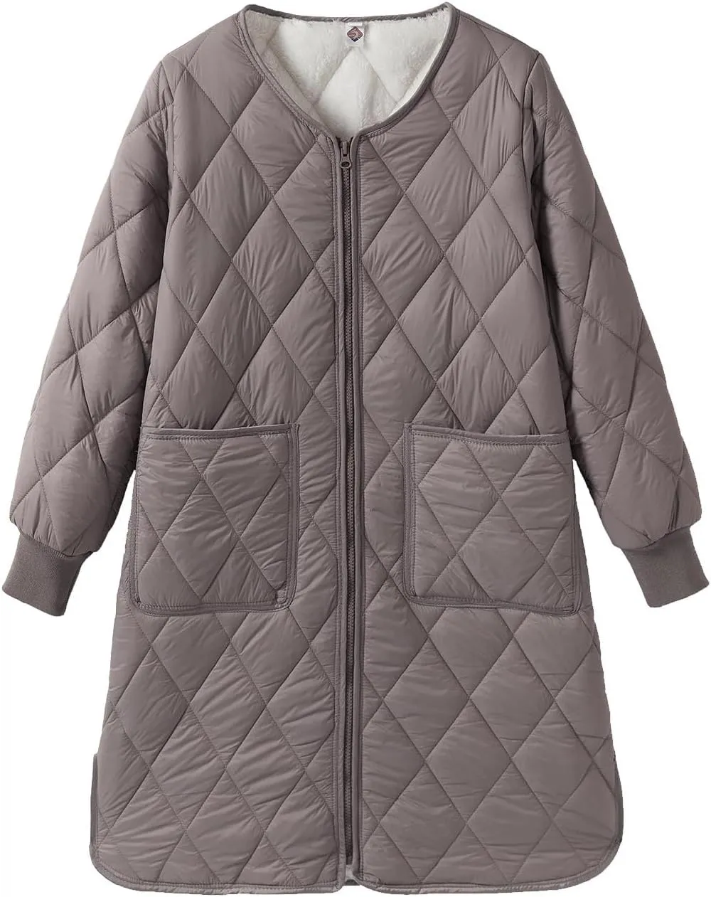 Women Long Quilted Puffer Coats for Winter Cotton-Padded Jacket Button Long Sleeve Pockets Warm Winter Outerwear