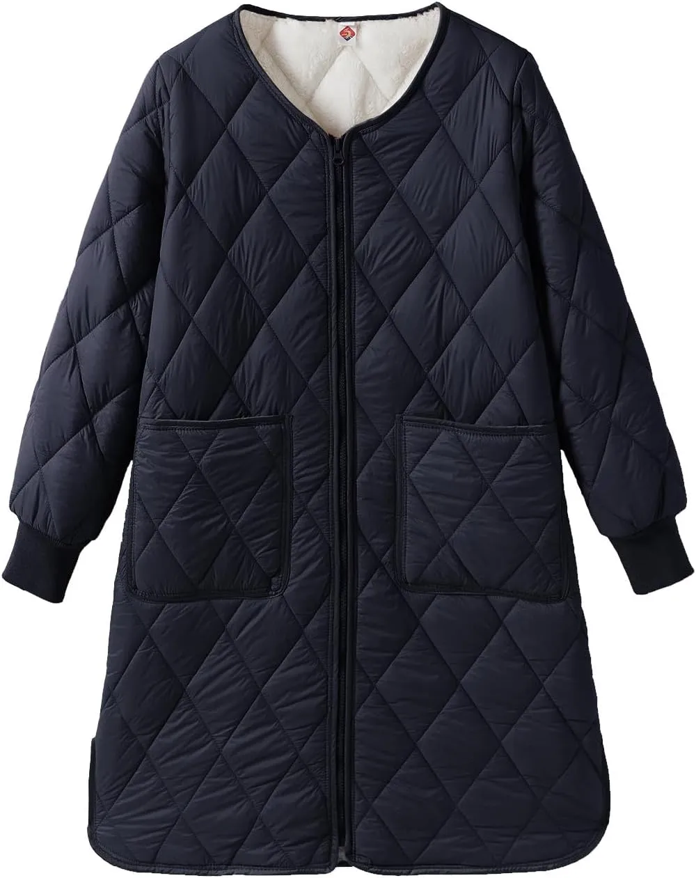Women Long Quilted Puffer Coats for Winter Cotton-Padded Jacket Button Long Sleeve Pockets Warm Winter Outerwear