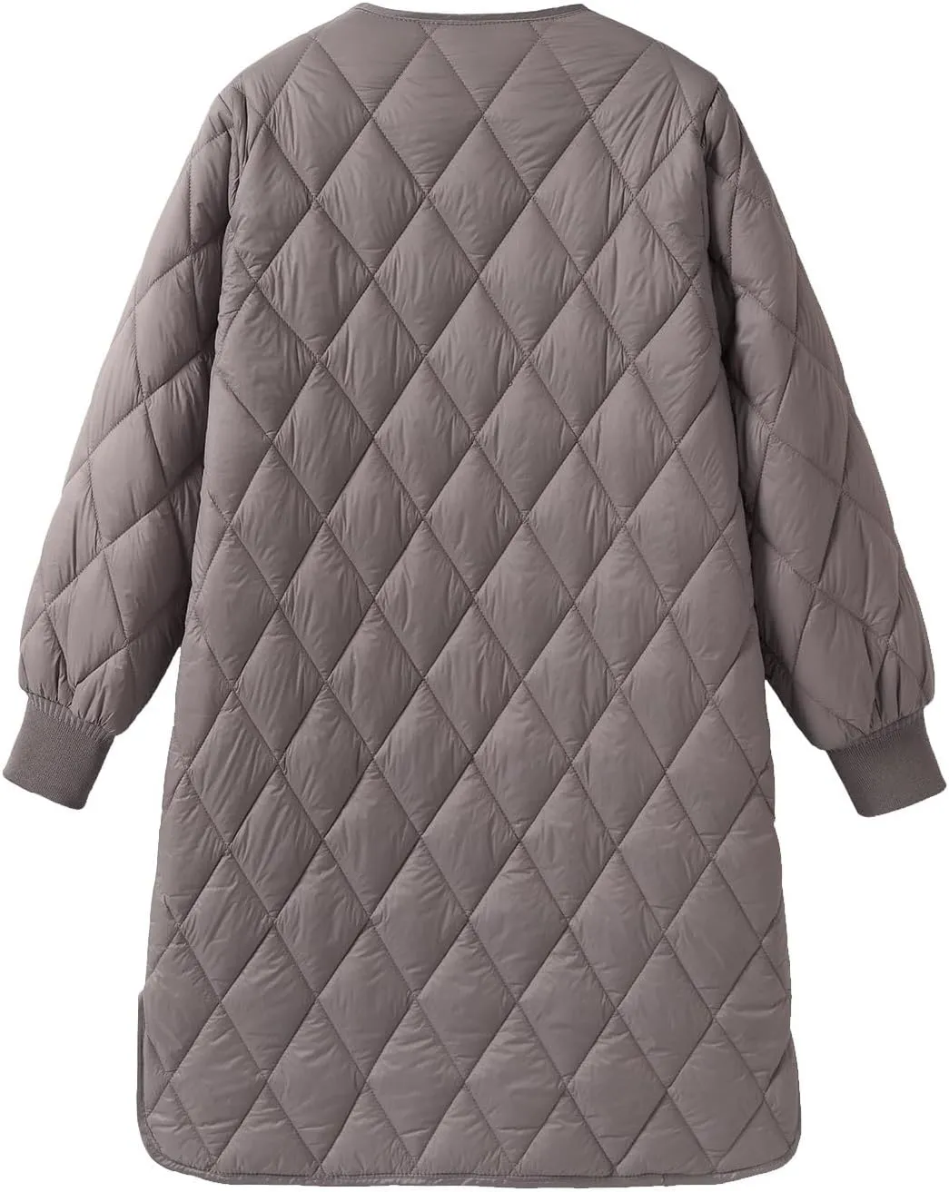 Women Long Quilted Puffer Coats for Winter Cotton-Padded Jacket Button Long Sleeve Pockets Warm Winter Outerwear
