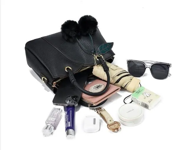Women Stiching Crossbody Top Handle Bags And Shoulder Bag Large Capacity Color Block Satchel Hobo Purses Tote Wallets