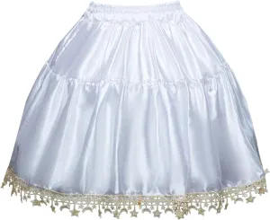 Women's A-Line High Waisted Midi Skirt Women's White Skirts Elegant Layered Short Tulle Skirt A-line Pleated
