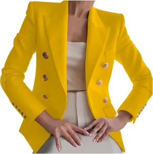 Womens Blazer Fashion Casual 2024 Office Work Button Jackets Long Sleeve Open Front Loose Lightweight Blazers