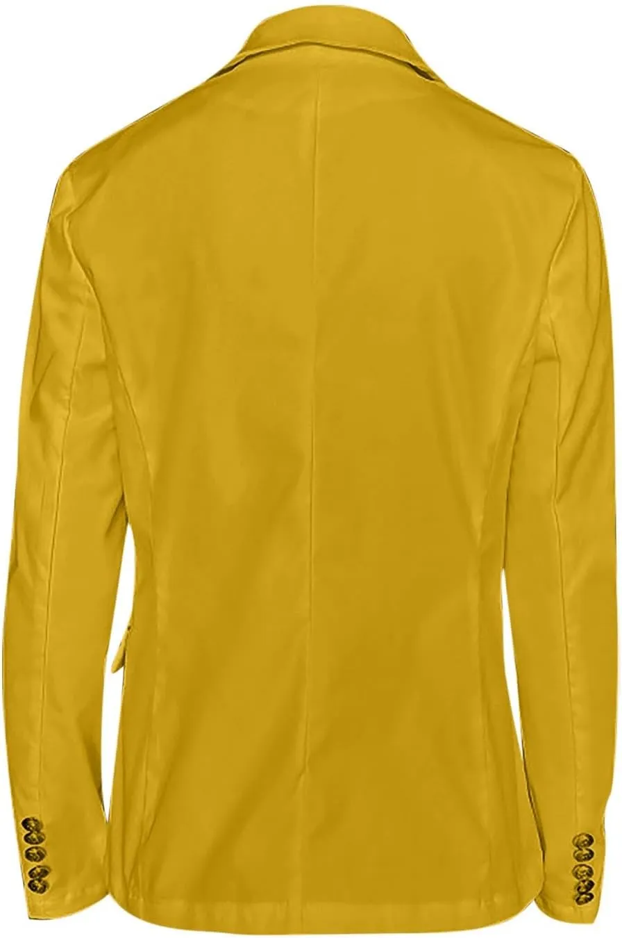 Womens Blazer Fashion Casual 2024 Office Work Button Jackets Long Sleeve Open Front Loose Lightweight Blazers