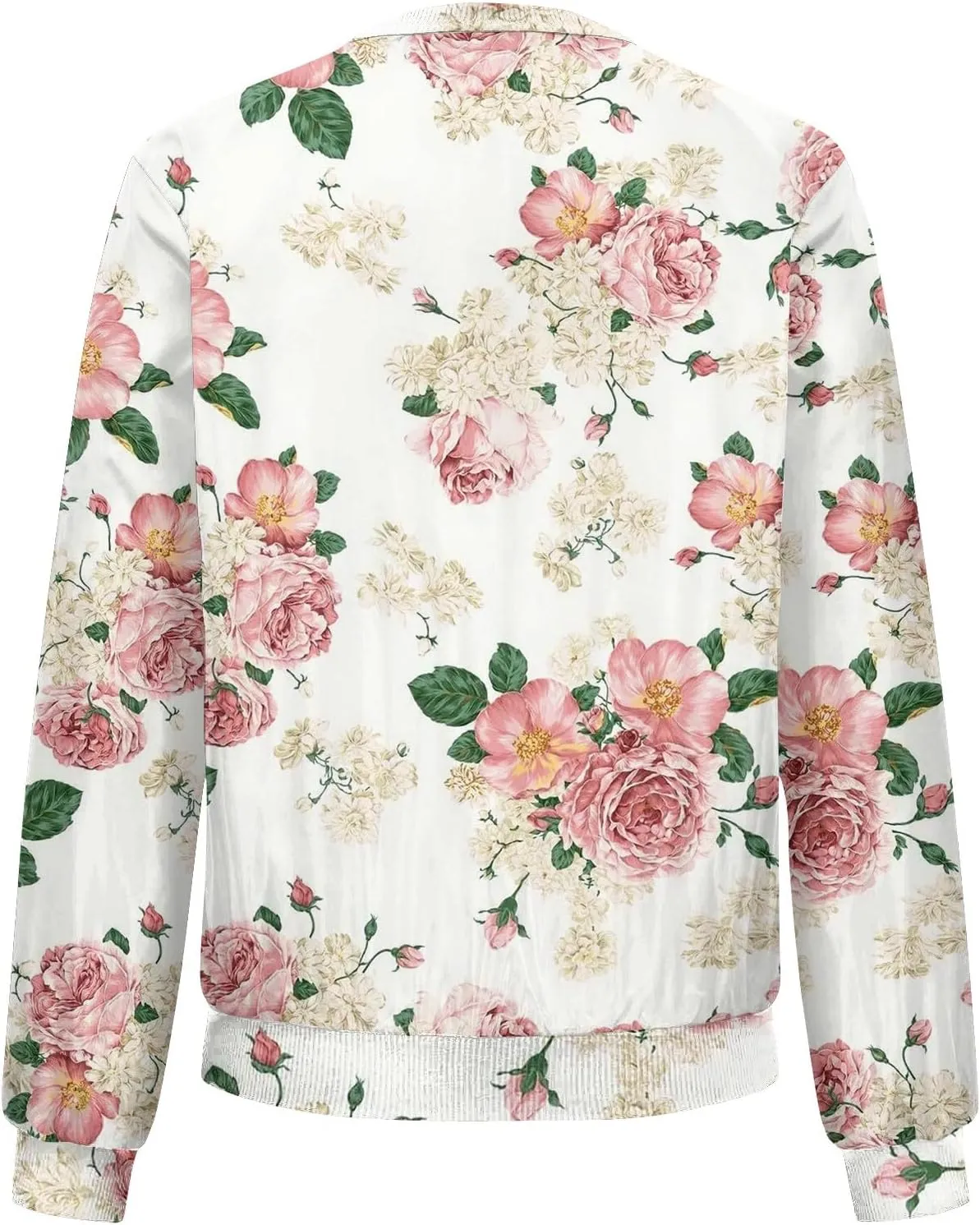 Women's Casual Bomber Jacket Lightweight Windbreaker Jackets Long Sleeve Windproof Spring Fall Jackets with Pockets