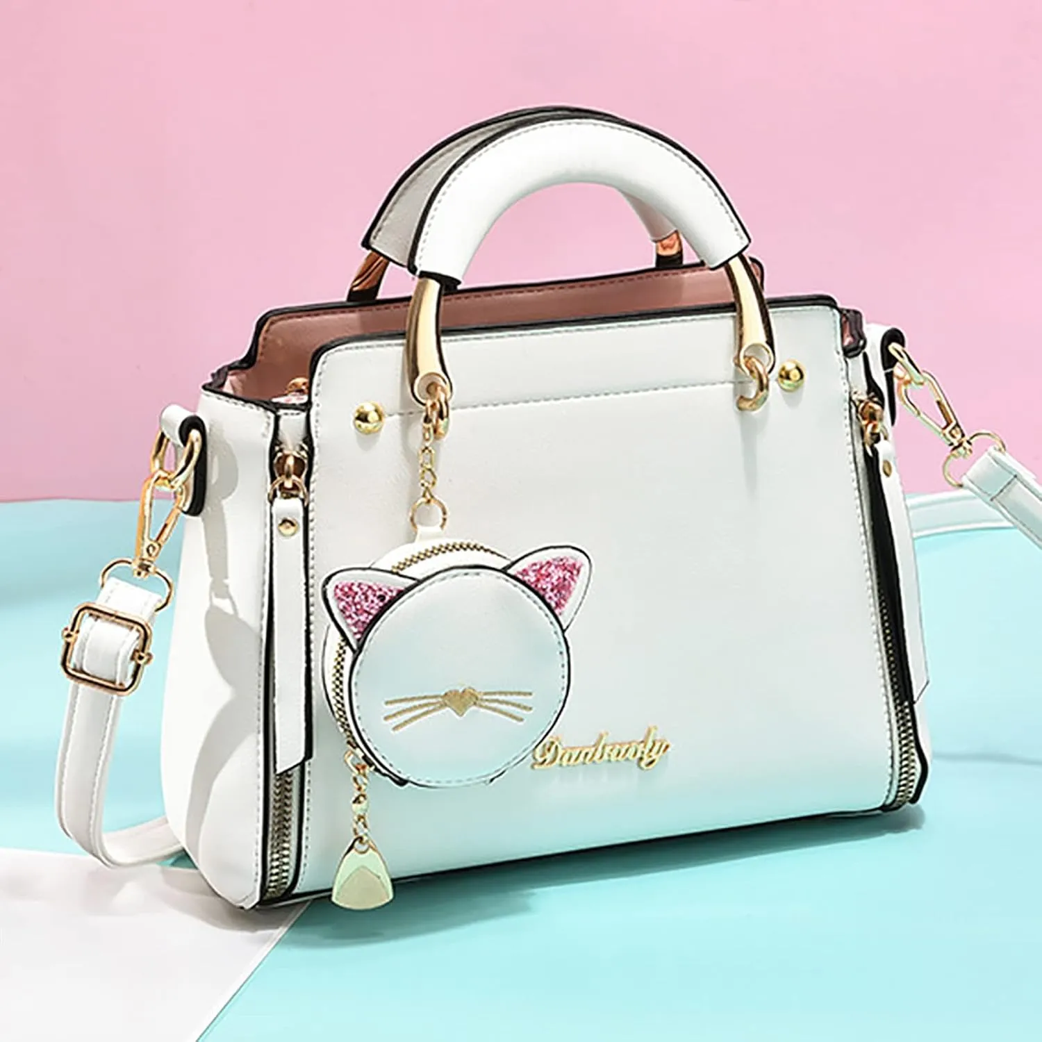 Women's Fashion Portable Shoulder Bag Messenger Bag Foldable Tote Bags